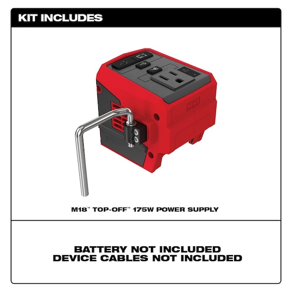 Milwaukee Tool M18 TOP-OFF 175W Power Supply (Tool Only) - 2846-20