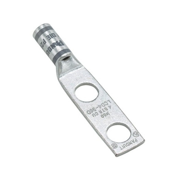 Panduit Lug, Cu, Sbw, 2 Agujeros, #1 AWG, 3/8, 1 - LCD1-38D-E