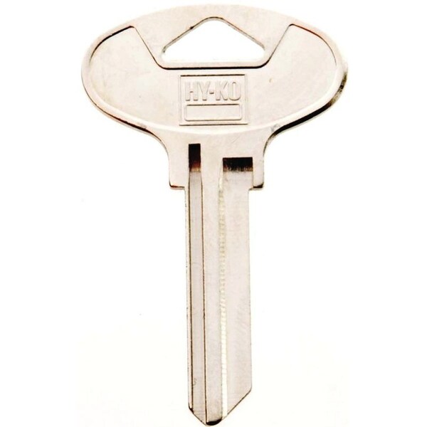 Hy-Ko Key Blank, Brass, Nickel, For: Kwikset Cabinet, House Locks and Padlocks - 11010KW5