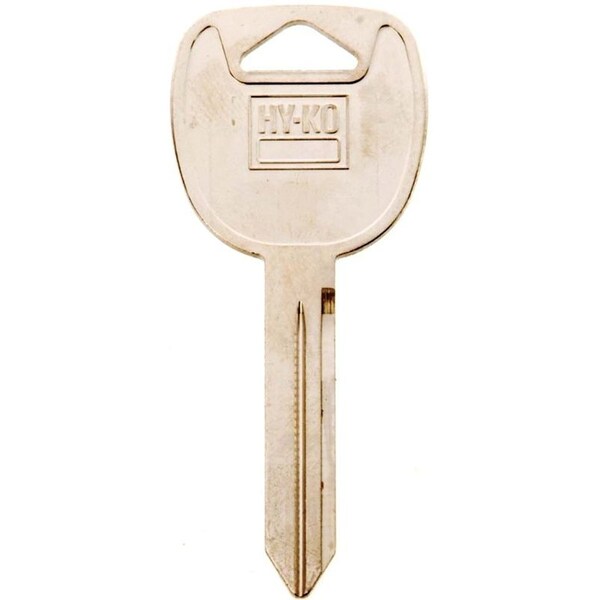 Hy-Ko Key Blank, Brass, Nickel, For: Automobile, Many General Motors Vehicles - 11010B102