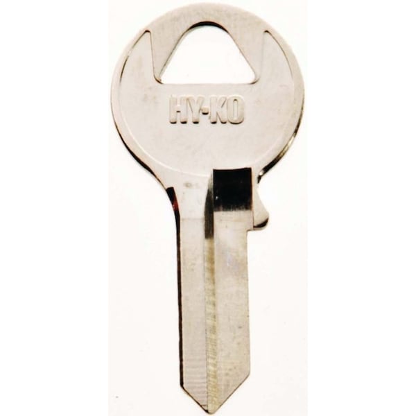 Hy-Ko Key Blank, Brass, Nickel, For: Viro Cabinet, House Locks and Padlocks - 11010VR5
