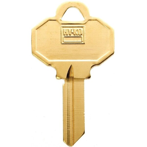 Hy-Ko Key Blank, Brass, Nickel, For: Baldwin Cabinet, House Locks and Padlocks - 11010BW5