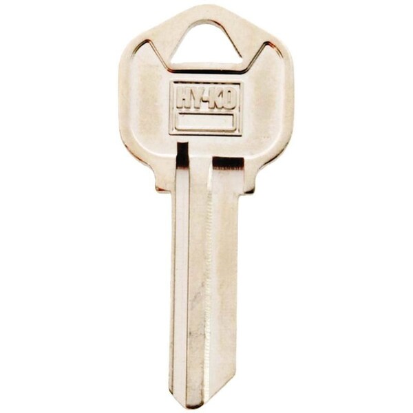 Hy-Ko Key Blank, Brass, Nickel, For Kwikset Cabinet, House Locks and Padlocks - 11010KW1