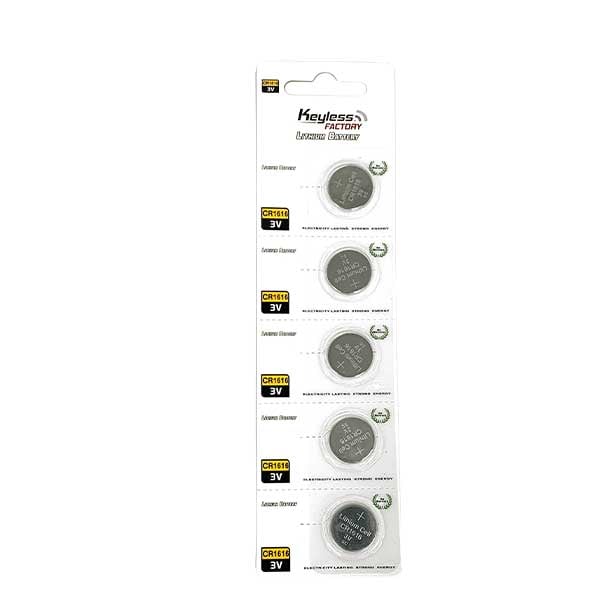 Keyless Factory KeylessFactory: CR1616 3V Lithium Battery, PK 5 - KLF-CR1616