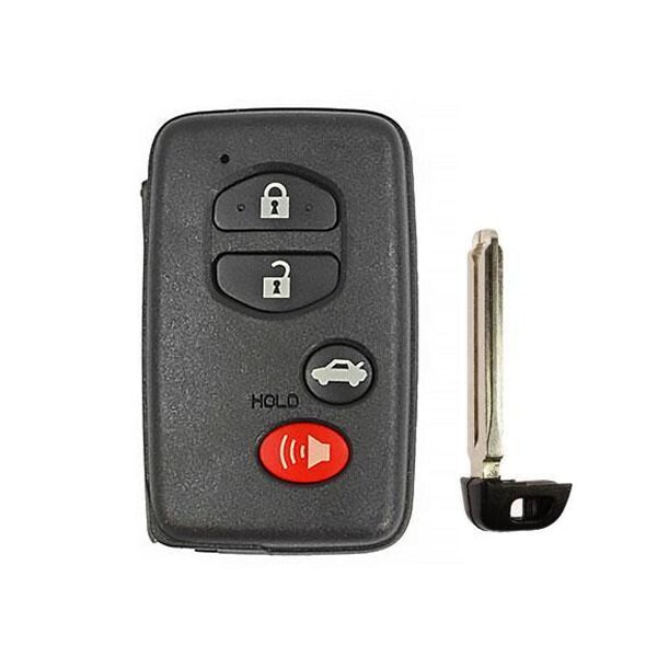 Keyless Factory KeylessFactory: REPLACEMENT 4 BUTTON REMOTE SHELL FOR TOYOTA SMART KEY HYQ14AAB - SKS-TOY-094
