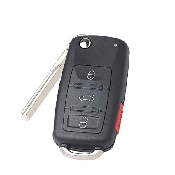 Keyless Factory KeylessFactory: 2012-2017 Volkswagen / 4-Button Remote Flip Key / PN: 5KO837202BJ / NBGFS93N - RFK-VW-93QB