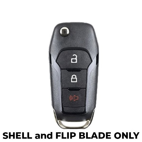 Keyless Factory KeylessFactory: 2014 - 2017 Ford F Series Flip Key SHELL 3B - for N5F-A08TAA - FKS-FD-088