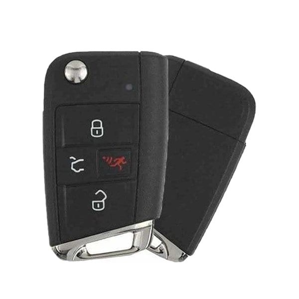 Keyless Factory 2018-2020 Volkswagen / 4-Button Flip Key / PN: 5G6 959 752 BM / NBGFS125C1 / w/ Comf - RFK-VW-BM