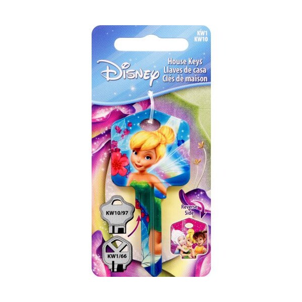 Hillman HILLMAN Disney Fairy House Key Blank 66/97 KW1/KW10 Single For Kwikset and Titan Locks - 87634