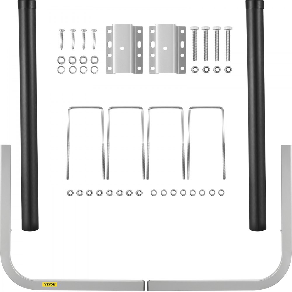 VEVOR Boat Trailer Guide-ons, 40", 2PCS Rustproof Galvanized Steel Trailer Guide ons, Trailer Guides with Black PVC Pipes, Mounting Parts Included, for Ski Boat, Fishing Boat or Sailboat Trailer - CTCDGHYL40PVC20BOV0