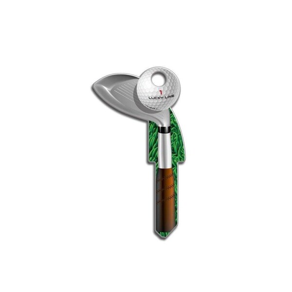 Lucky Line Key Shapes Series Key Blank, Brass, Enamel, For: Schlage Locks - B119S