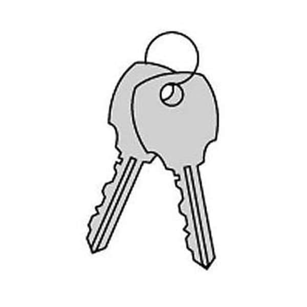 Designed To Furnish Key Blanks for Built-in Key Locks of Extra Wide Designer Wood Lockers, 50PK - DE1177500