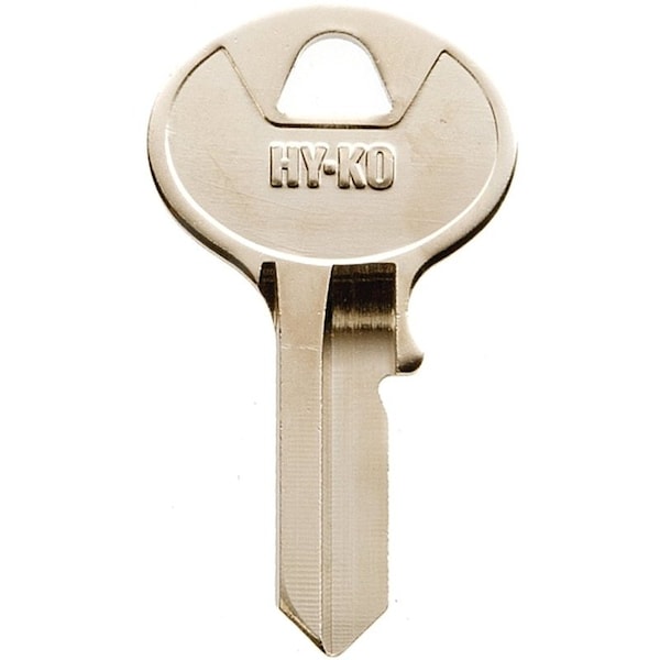 Hy-Ko Key Blank, Brass, Nickel, For: Viro Cabinet, House Locks and Padlocks - 11010VR3