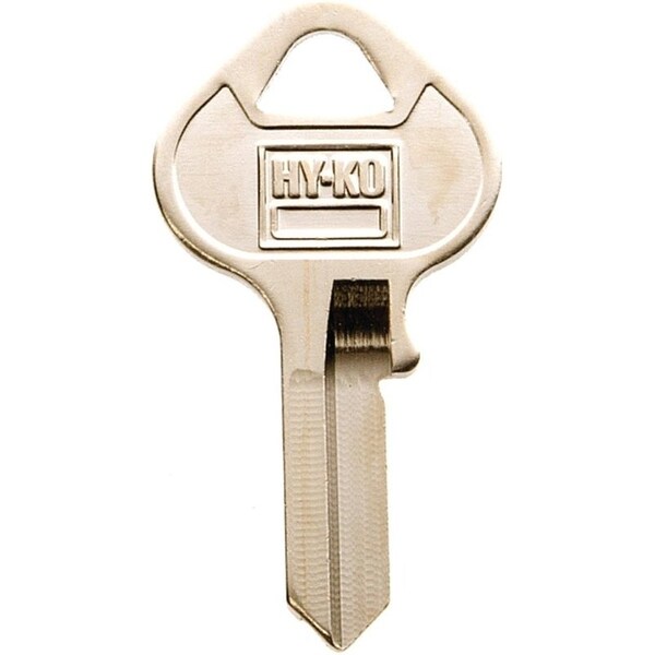 Hy-Ko Key Blank, Brass, Nickel, For: Master Cabinet, House Locks and Padlocks - 11010MH1