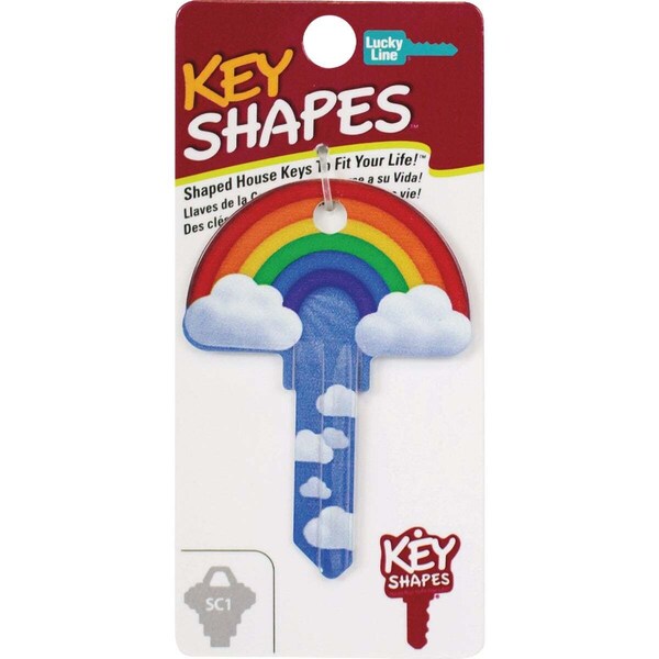 Lucky Line Rainbow Key Shapes Decorative House Key - SC1 - B148S