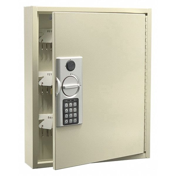 Zoro Select Key Cabinet, Steel, Beige, 110 Key Capacity - 52AU01