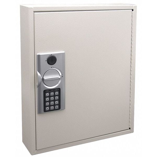 Zoro Select Key Cabinet, Steel, Beige, 60 Key Capacity - 52AT99