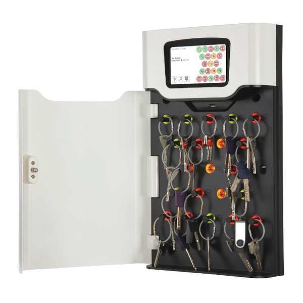 Medeco Key Cabinet, Steel, Brown, 21 Key Capacity - T21