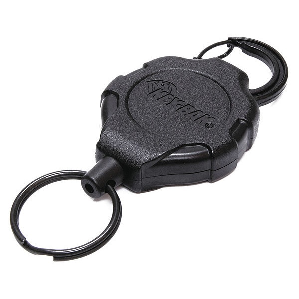 Key-Bak Ratcheting Key Reel, Stainless Steel, Polycarbonate, Black, 15 Key Capacity - 0KR2-3A11
