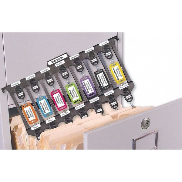 Lucky Line File-A-Key, Letter Size, Plastic, Black, 14 Key Capacity - 60800