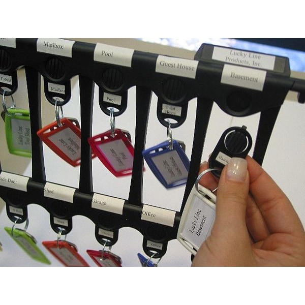 Lucky Line File-A-Key, Letter Size, Plastic, Black, 14 Key Capacity - 60800