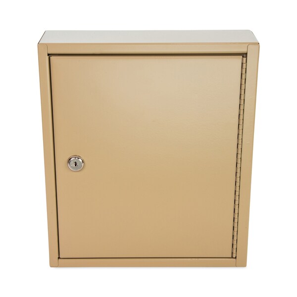 Controltek Key Lockable Key Cabinet, 60-Key, Metal, Sand, 10.63 x 3 x 12.13 - 500131