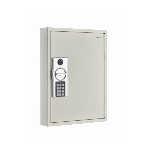 Adiroffice 60-Key Steel Heavy-Duty Digital Lock Key Cabinet, White - ADI680-60-WHI