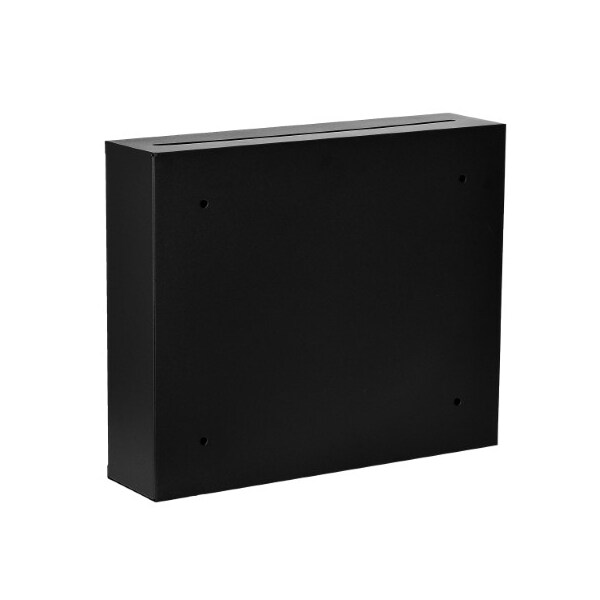 Adiroffice Wall Mountable Large Steel  Drop Box, PK2 - ADI631-03-BLK-2PK