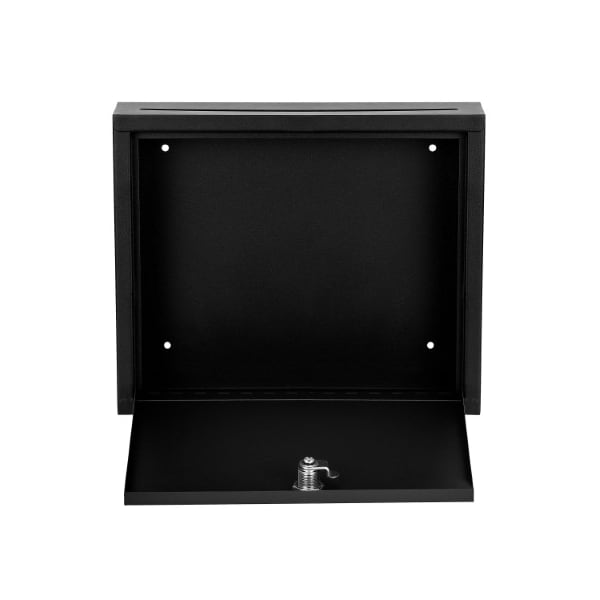 Adiroffice Wall Mountable Large Steel  Drop Box, PK2 - ADI631-03-BLK-2PK