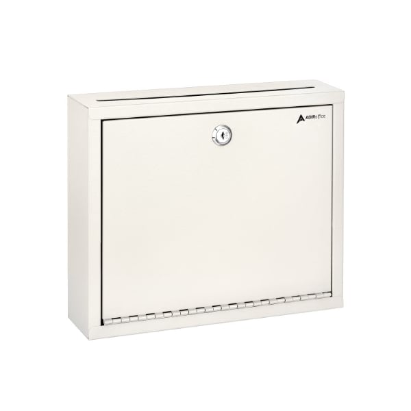 Adiroffice Wall Mountable Large Steel  Drop Box, PK2 - ADI631-03-WHI-2PK