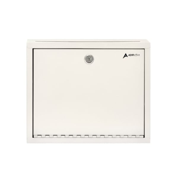 Adiroffice Wall Mountable Large Steel  Drop Box, PK2 - ADI631-03-WHI-2PK