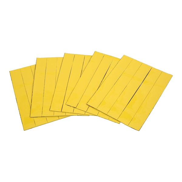 Mastervision 25 Magnetic Dry Erase Yellow Strips, .875"x6", Color Code & Calendar Boards, Writable/Erasable, PK25 - FM2503