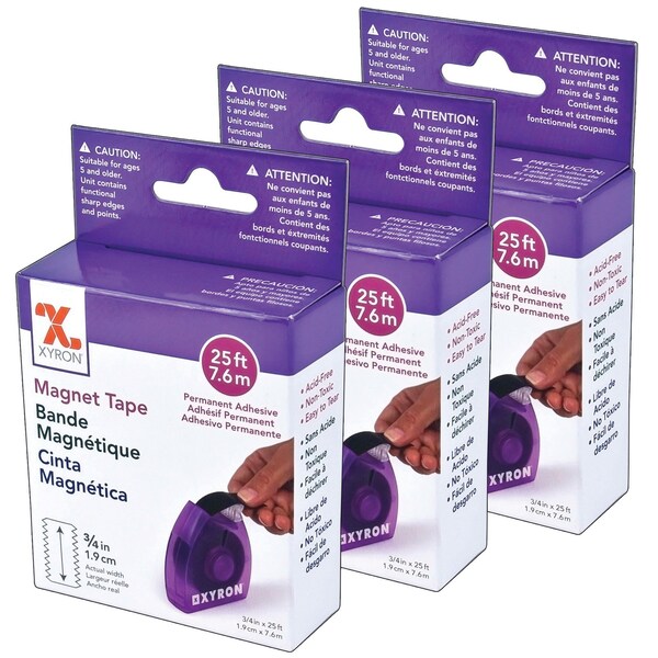 Xyron Magnet Tape, 0.75in x 25 Feet Per Roll, PK3 - XY-XSDT002