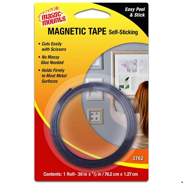 Magic Mounts Magnetic Tape, 1/2in. x 30in. Roll, 6PK - 3762