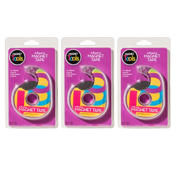 Dowling Magnets Magnet Tape, 0.75" x 25ft, PK3 - 735001