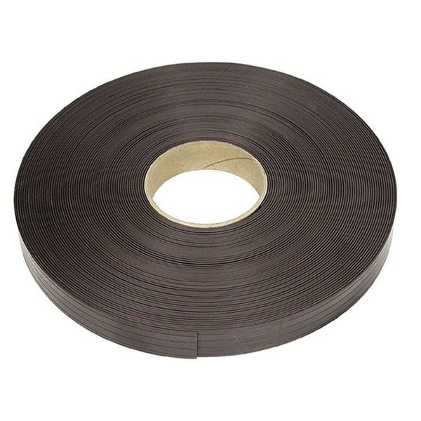 Zoro Select Magnetic Strip, 100 ft. L, 1 In W, Features: Scored Every 4 in - 10E825