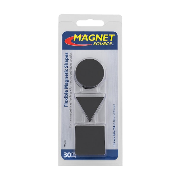 Master Magnetics Magnet Source .08 in. L X 1.25 in. W Black Flexible Magnetic Shapes 30 pc - 07257