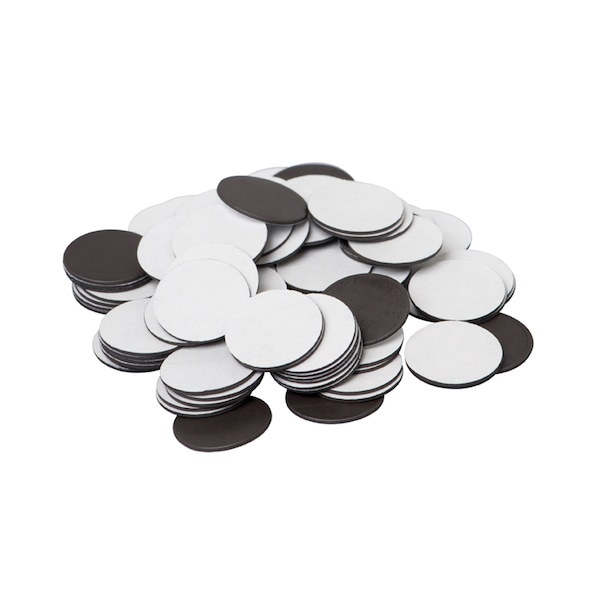 Dowling Magnets Adhesive Magnet Dots, 0.75", 100 Per Pack, PK6 - 735007