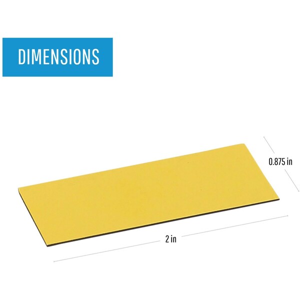 Mastervision Magnetic Tape Strips, 7/8"x2", Yellow, PK25 - FM2403
