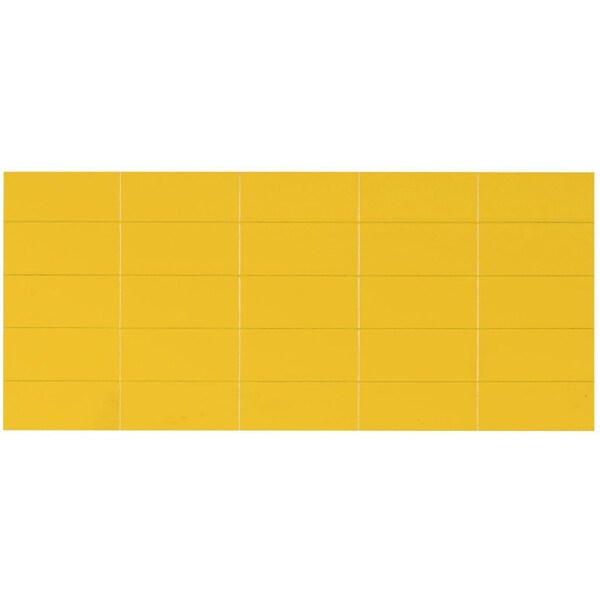 Mastervision Magnetic Tape Strips, 7/8"x2", Yellow, PK25 - FM2403