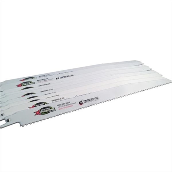 Disston Disston 6488-10T Blu-Mol 12 In. 6 Tpi Wood Cutting Xtreme Bi-Metal Demolition Reciprocating Saw Blade; 10 Pack - 6488-10T