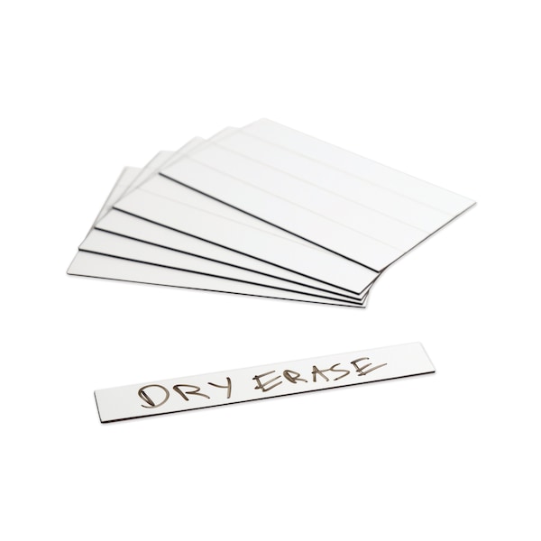 U Brands Dry Erase Magnetic Tape Strips, 6" x 0.88", White, PK25 - 5156U00-08