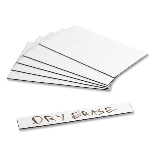 U Brands Dry Erase Magnetic Tape Strips, 6" x 0.88", White, PK25 - 5156U00-08