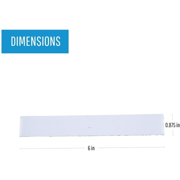 Mastervision Dry-Erase Strips, Magnetic, 7/8"x6", 25/PK, White 20PK - BVCFM2518