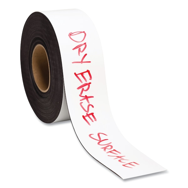 U Brands Dry Erase Magnetic Tape Roll, 3" x 50 ft, White - 5152U00-02