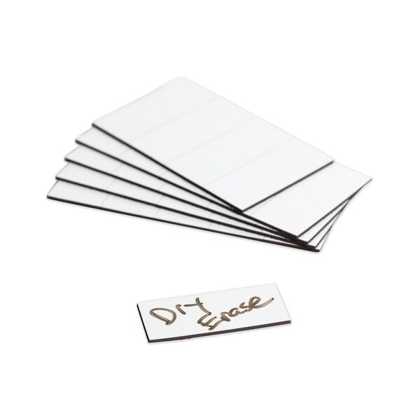 U Brands Dry Erase Magnetic Tape Strips, 2" x 0.88", White, PK25 - 5155U00-18