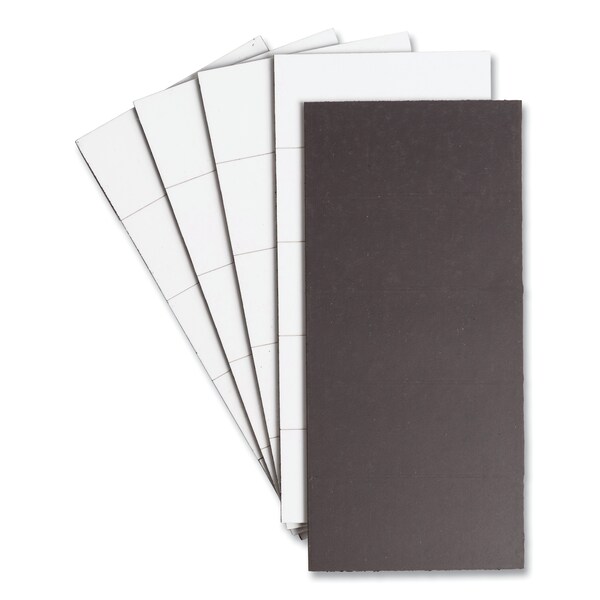 U Brands Dry Erase Magnetic Tape Strips, 2" x 0.88", White, PK25 - 5155U00-18