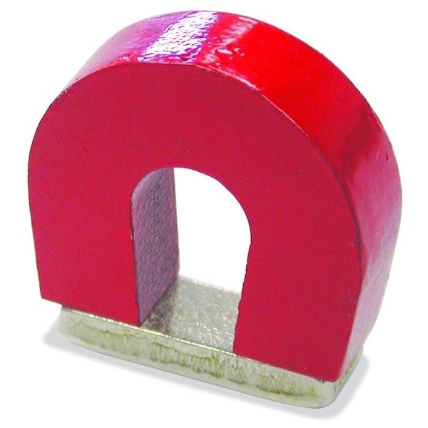Magnet Source 0 Horseshoe Magnet, 1 in Dia, 1 in W, Red - 7279