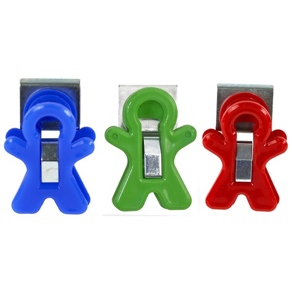 The Pencil Grip Magnet Man Magnetic Clip, Assorted Colors, Clamshell, 12PK - TPG-13212P