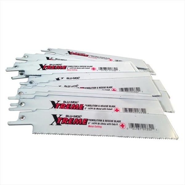 Disston Disston 6489-10T Blu-Mol 6 In. 14 Tpi Metal Cutting Xtreme Bi-Metal Demolition Reciprocating Saw Blade; 10 Pack - 6489-10T